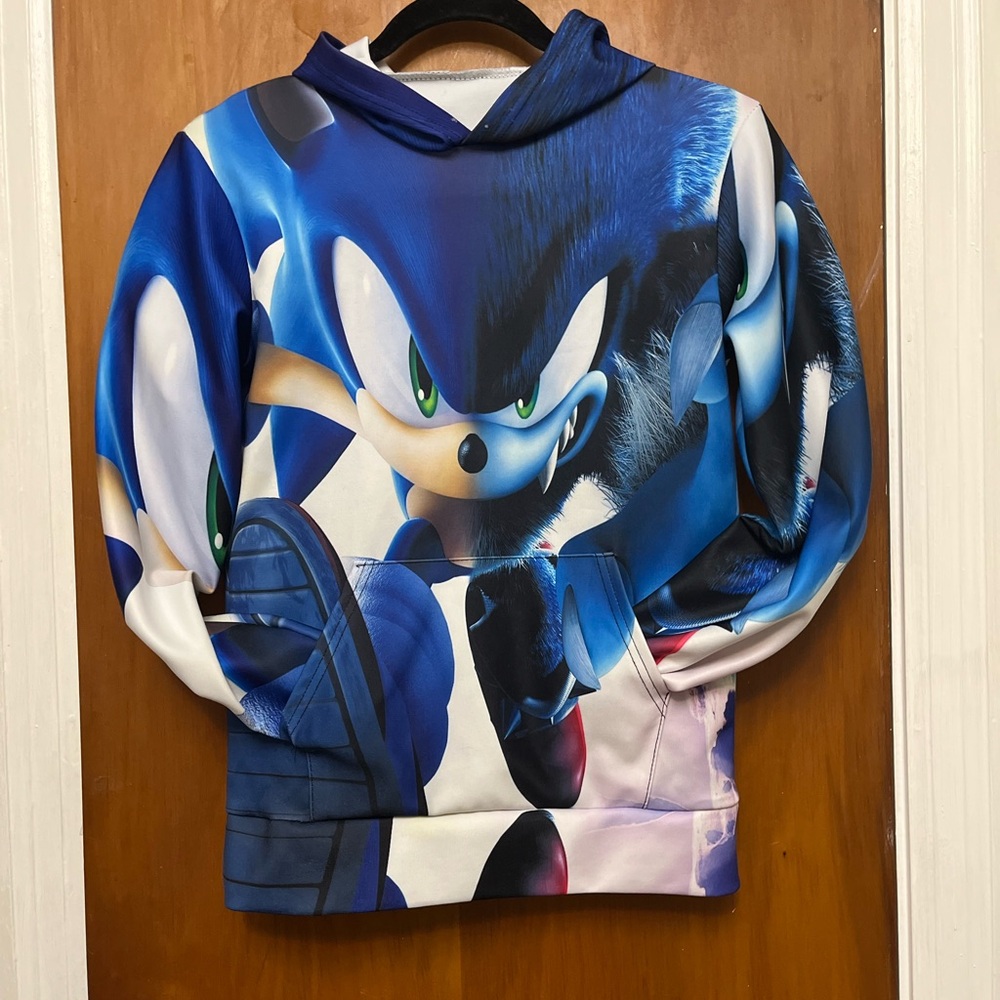 🆕Kids Blue Sonic Hoodie S